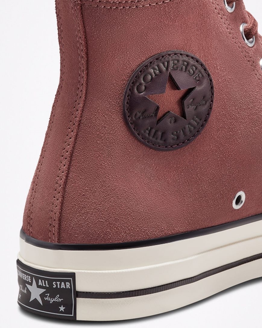 Dámské Boty Vysoké Converse Chuck 70 Semišové Vínové Černé | CZ XNIH87